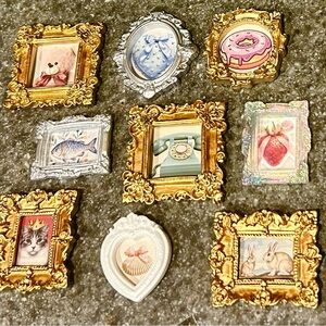 Vintage Inspired Miniature Frame Set Cottage Core Shabby Chic Magnets Choose 1